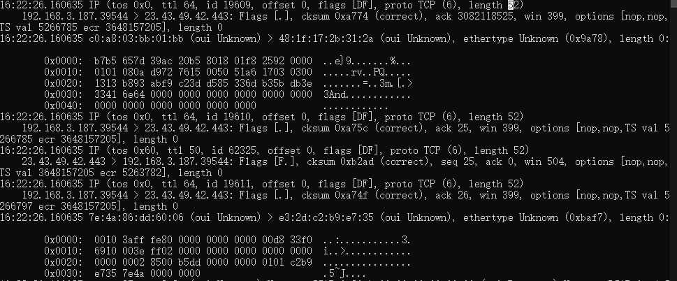数据包tcp